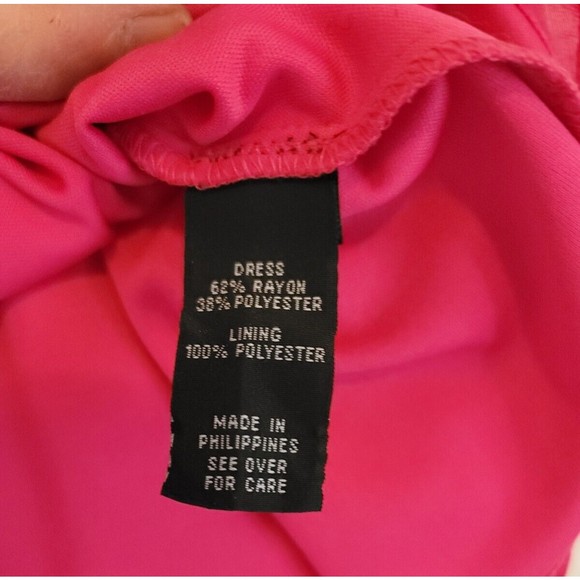 Iz Byer Womens Size M Fuchsia Pink Summer Spaghetti Strap Beaded Top Mini Dress - Picture 6 of 9